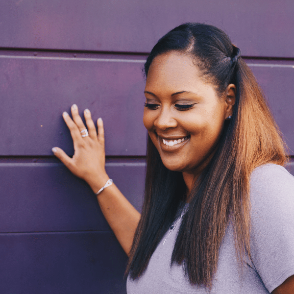 smiling black woman