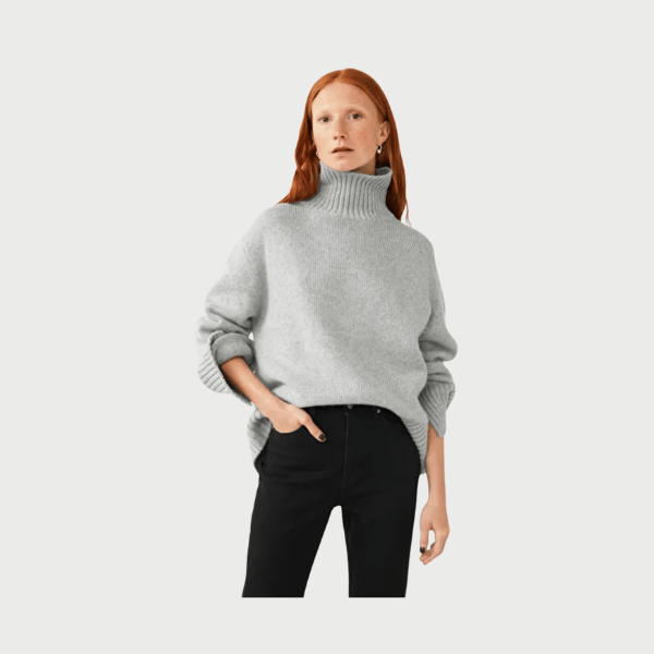 Cashmere Turtleneck Sweater - gray