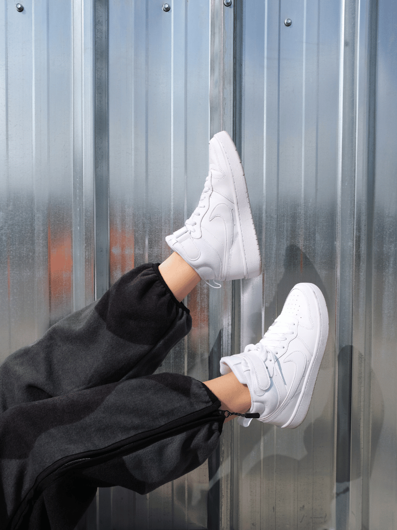 minimalist white sneakers