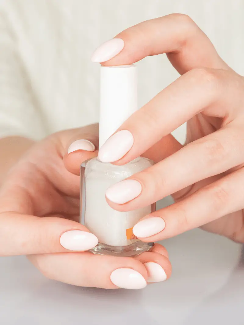 milky white nail polish