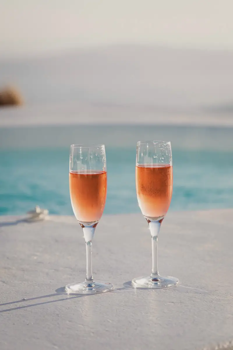 luxury lifestyle aesthetic calm rosé by the pool