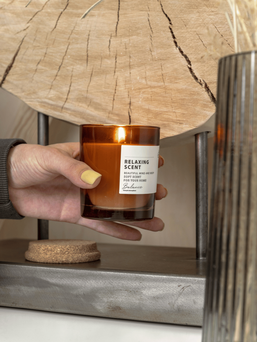 scented candle to make a home cozy