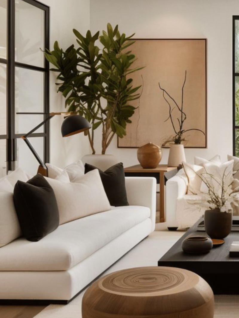 organic modern living room