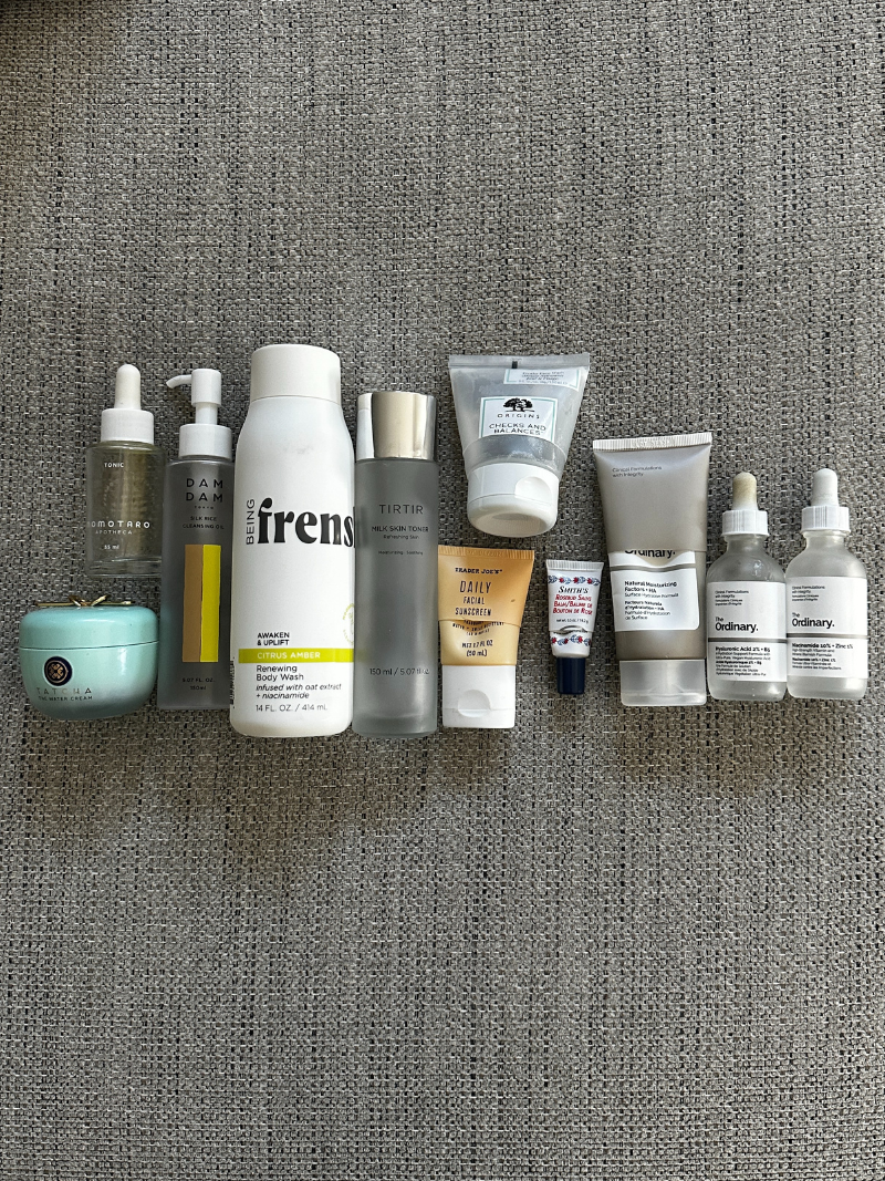 empty beauty product containers