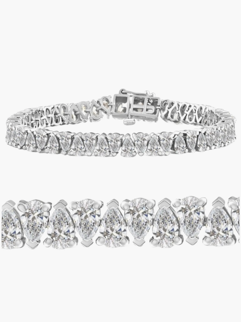 bliss diamond pear shape diamond tennis bracelet