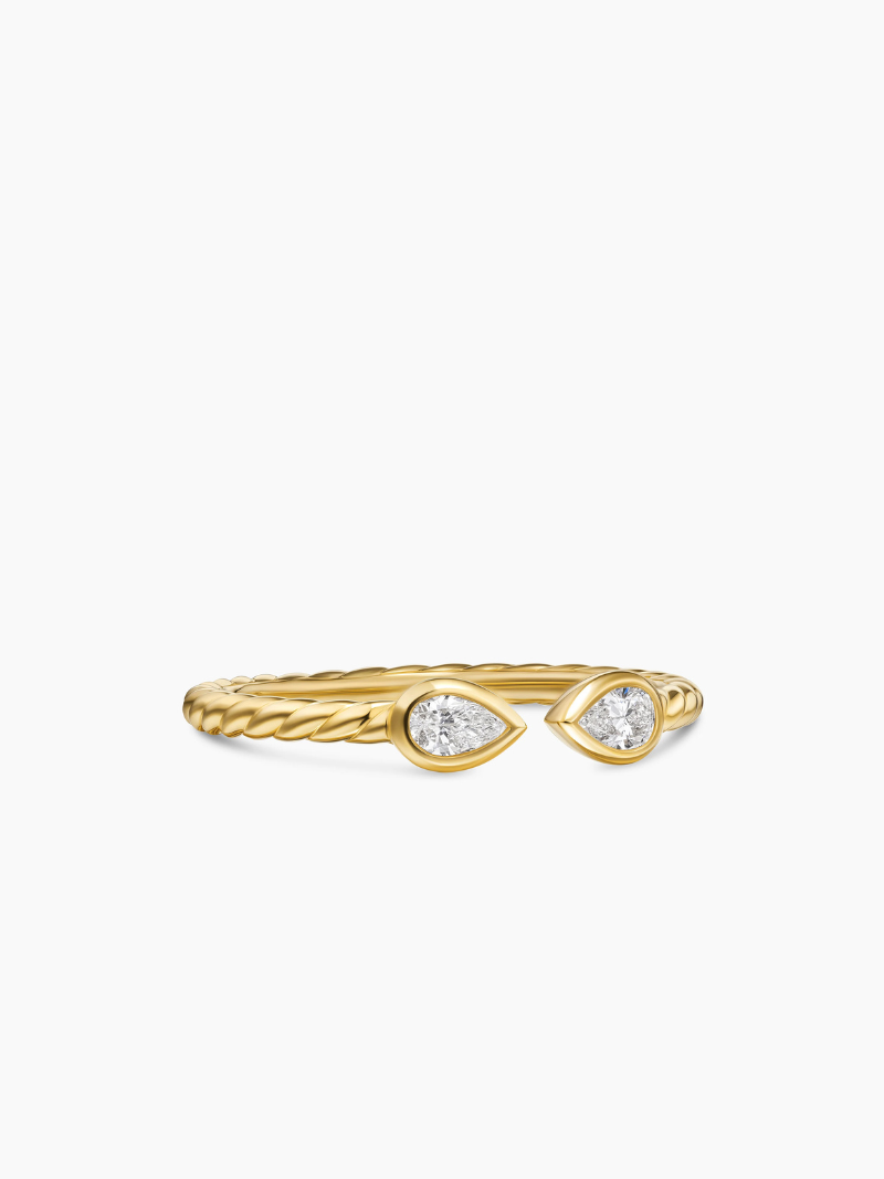 david yurman cable open pear diamond ring