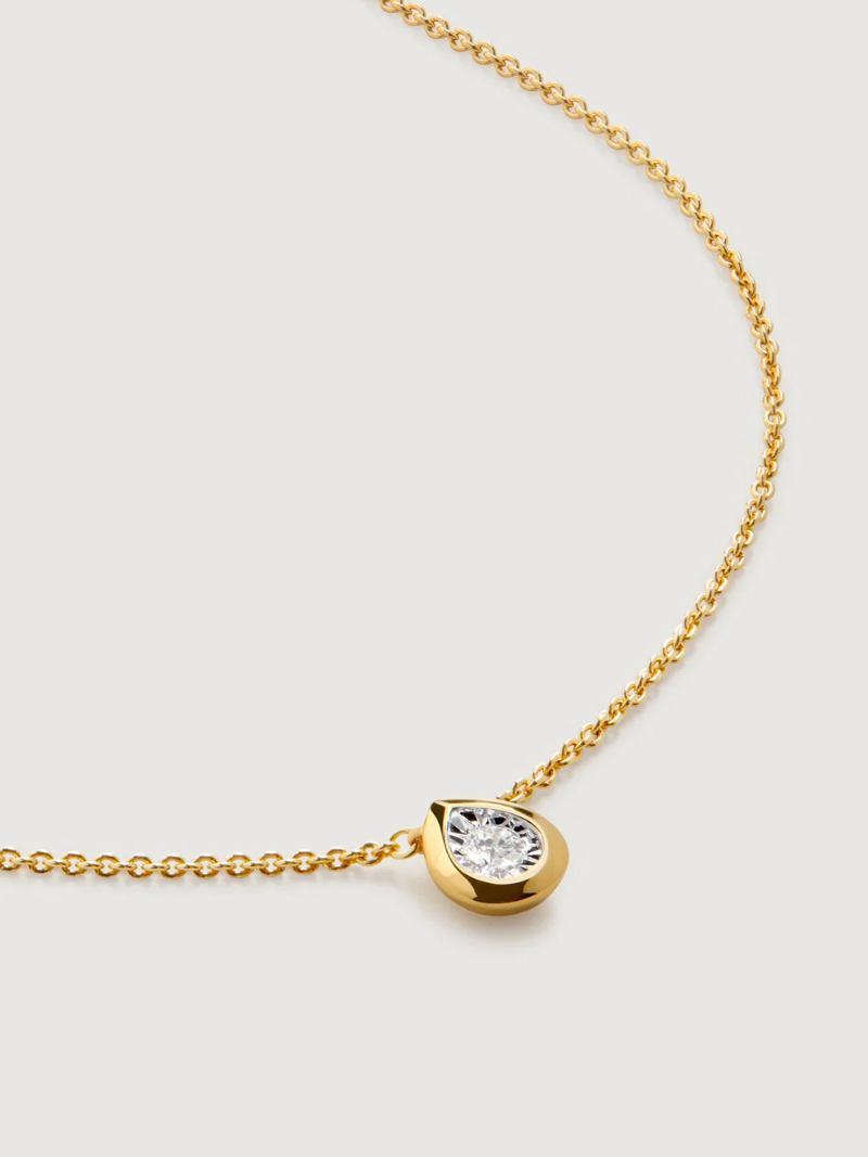 monica vinader pear diamond necklace
